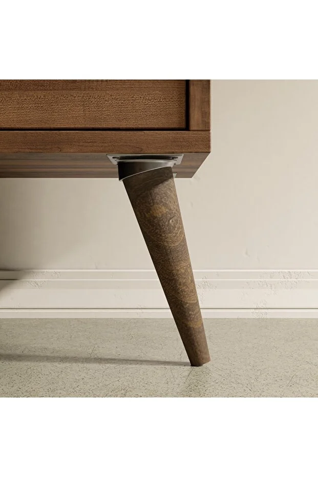 Exxen Ahşap Ayaklı Tv Ünitesi Hat Rengi